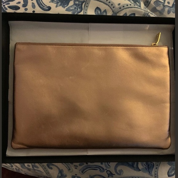 NIB Saint Laurent Rose Gold Clutch - Picture 3 of 7